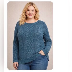 Faded Glory Women's Teal Knit Sweater